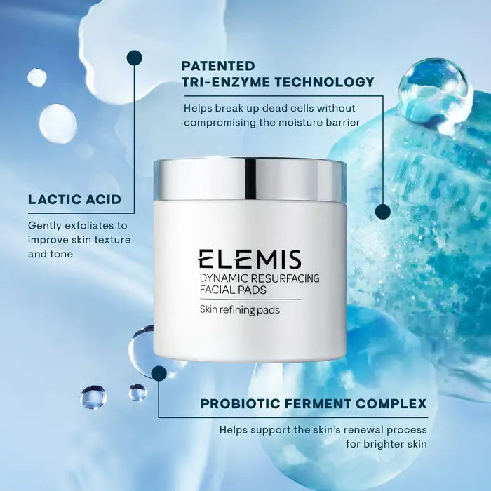 ELEMIS Dynamic Resurfacing Facial Pads, Gentle Textured Treatment Facial Exfoliating Pads